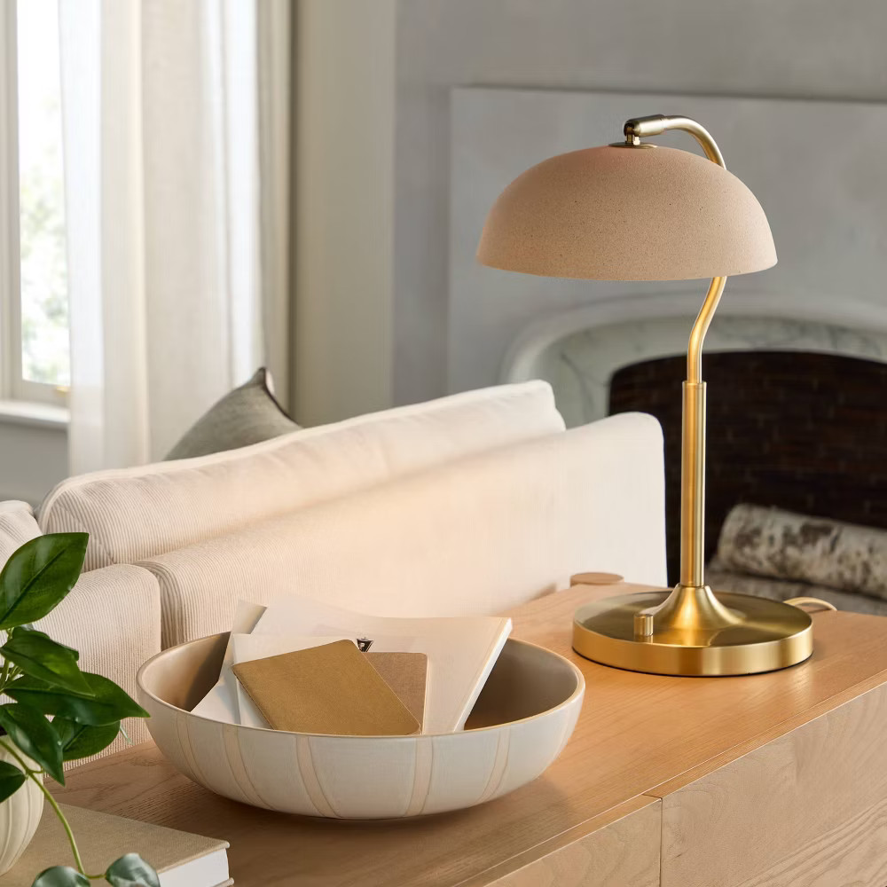 Ceramic Shade Table Lamp Brass - Hearth & Hand with Magnolia gallery