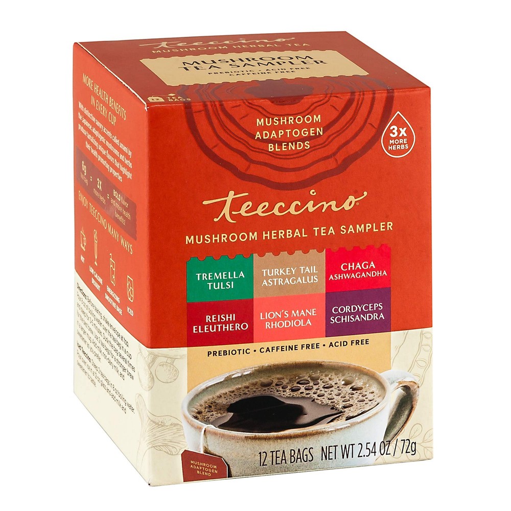 Tea - Adaptogen Tea Sampler - 12 Tea Bags - Your With Mushrooms and Adaptogen...