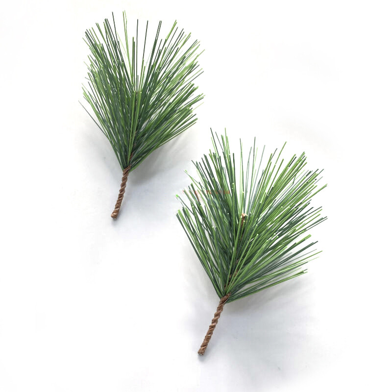 10pcs DIY Craft Pine Needles Branches Christmas Pine Twigs Stems Wreaths Decor gallery