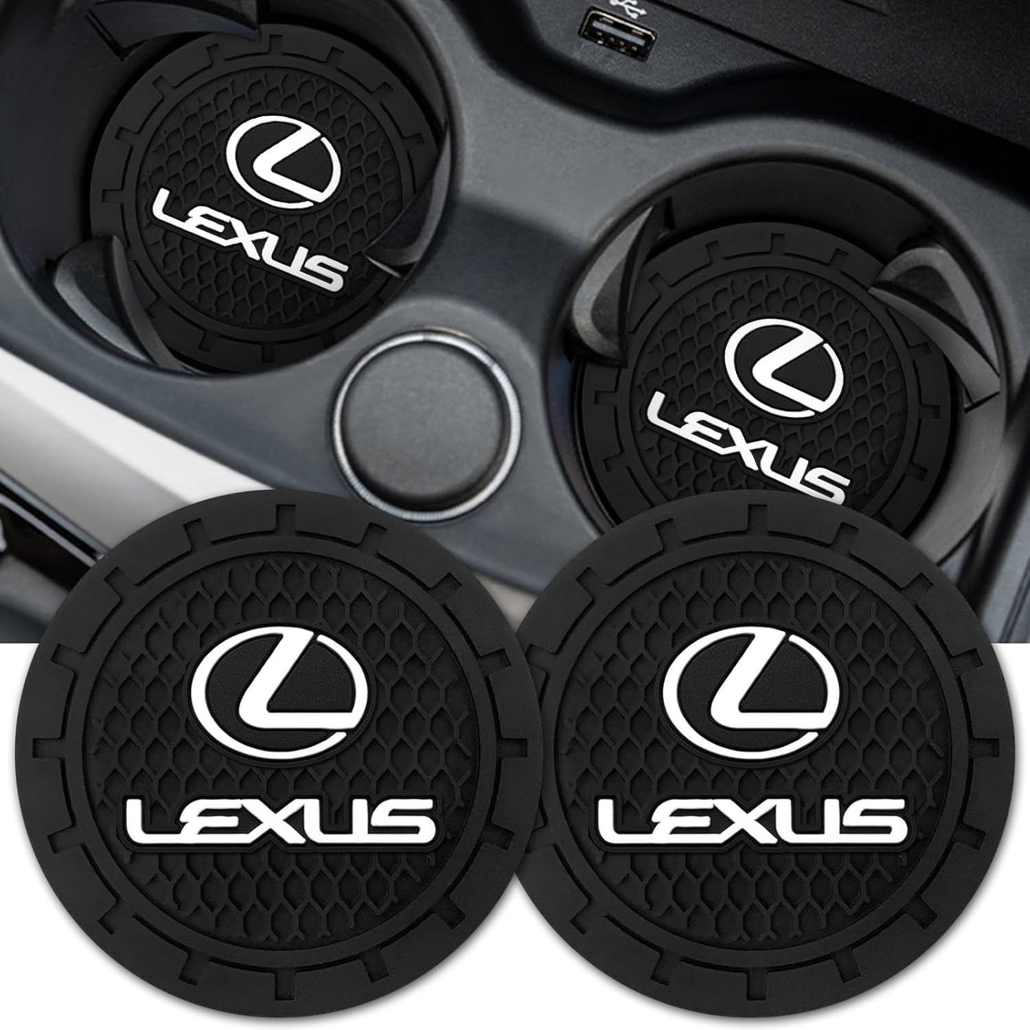 Car Cup Holder Coaster for Lexus Series Recessed Silicone Cupholder Coaster Inte gallery