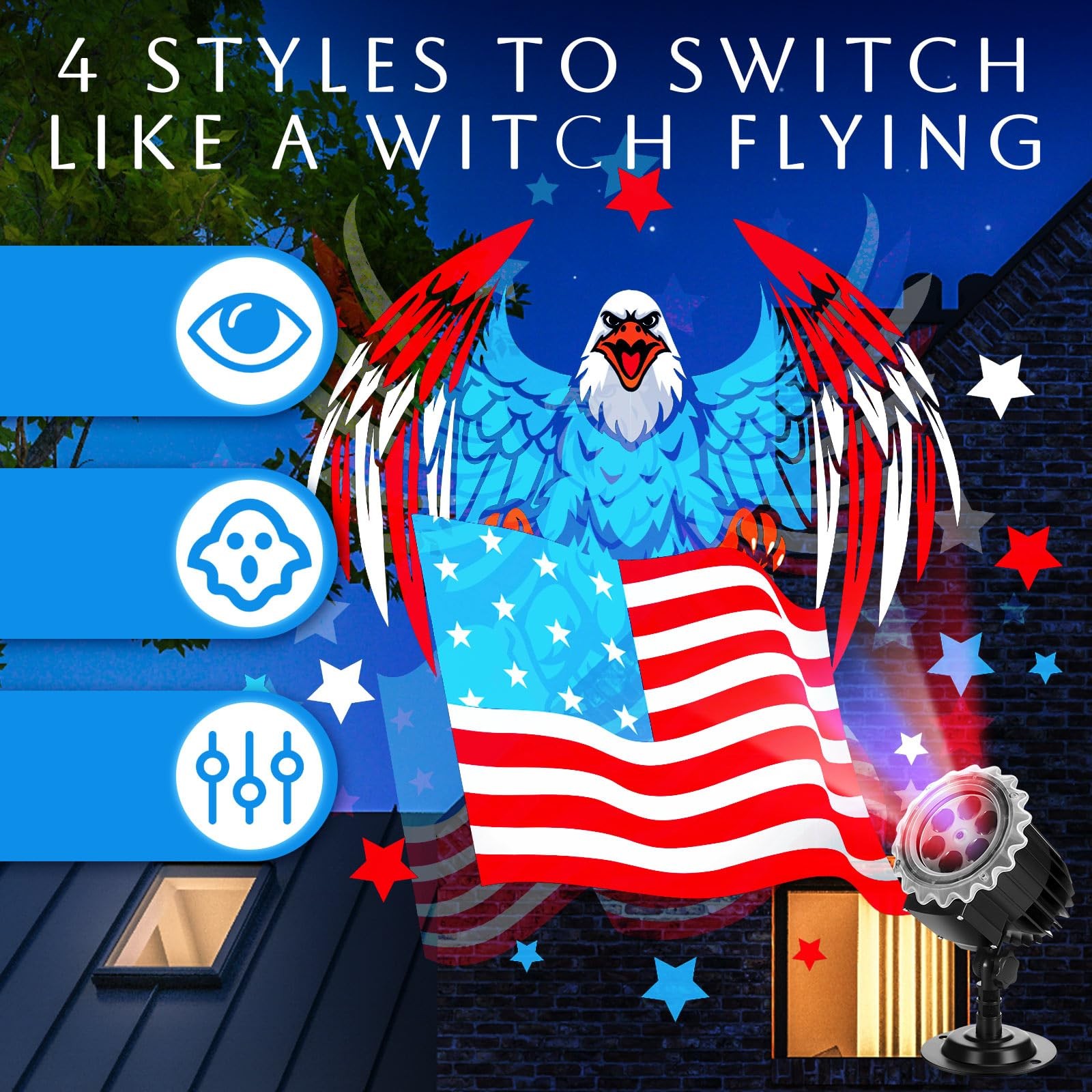 Independence Day Projector Lights 4th of July Projector Patriotic Waterproof ... gallery