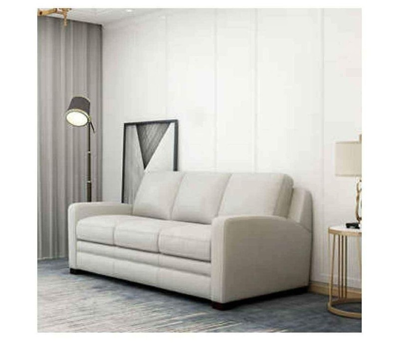 Leather Sleeper Sofa Ivory Kalana by Simon Li with Queen-sized Serene Mattress gallery