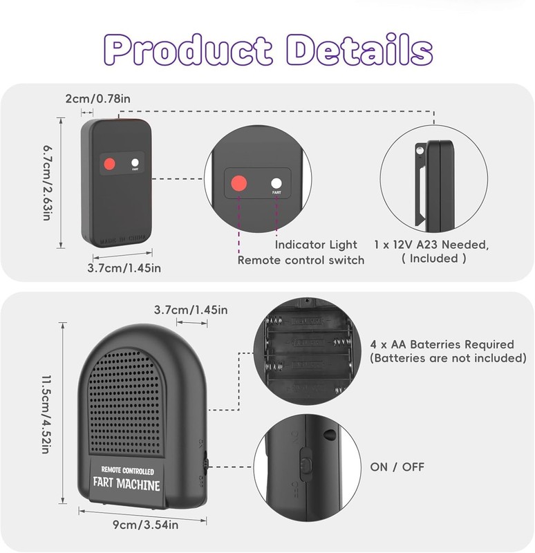 Fart Machine with Remote, Remote Controlled Fart Machine with Different Reali... gallery