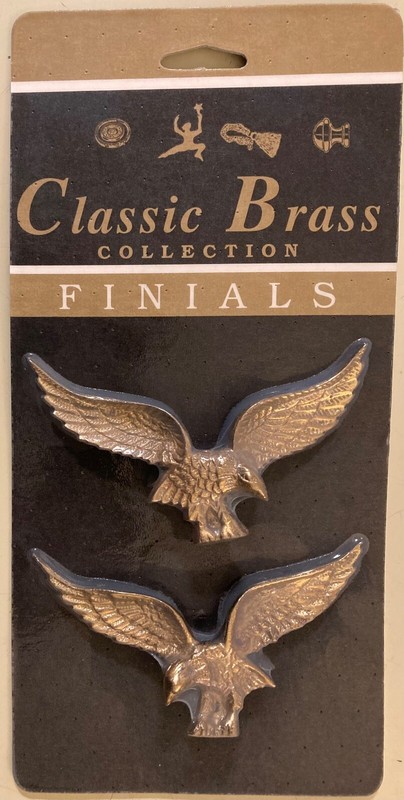 CLASSIC BRASS 10 HOLDBACKS AND 10 EAGLE FINIALS ~ BRAND NEW ~ Plus 1 Extra Each gallery