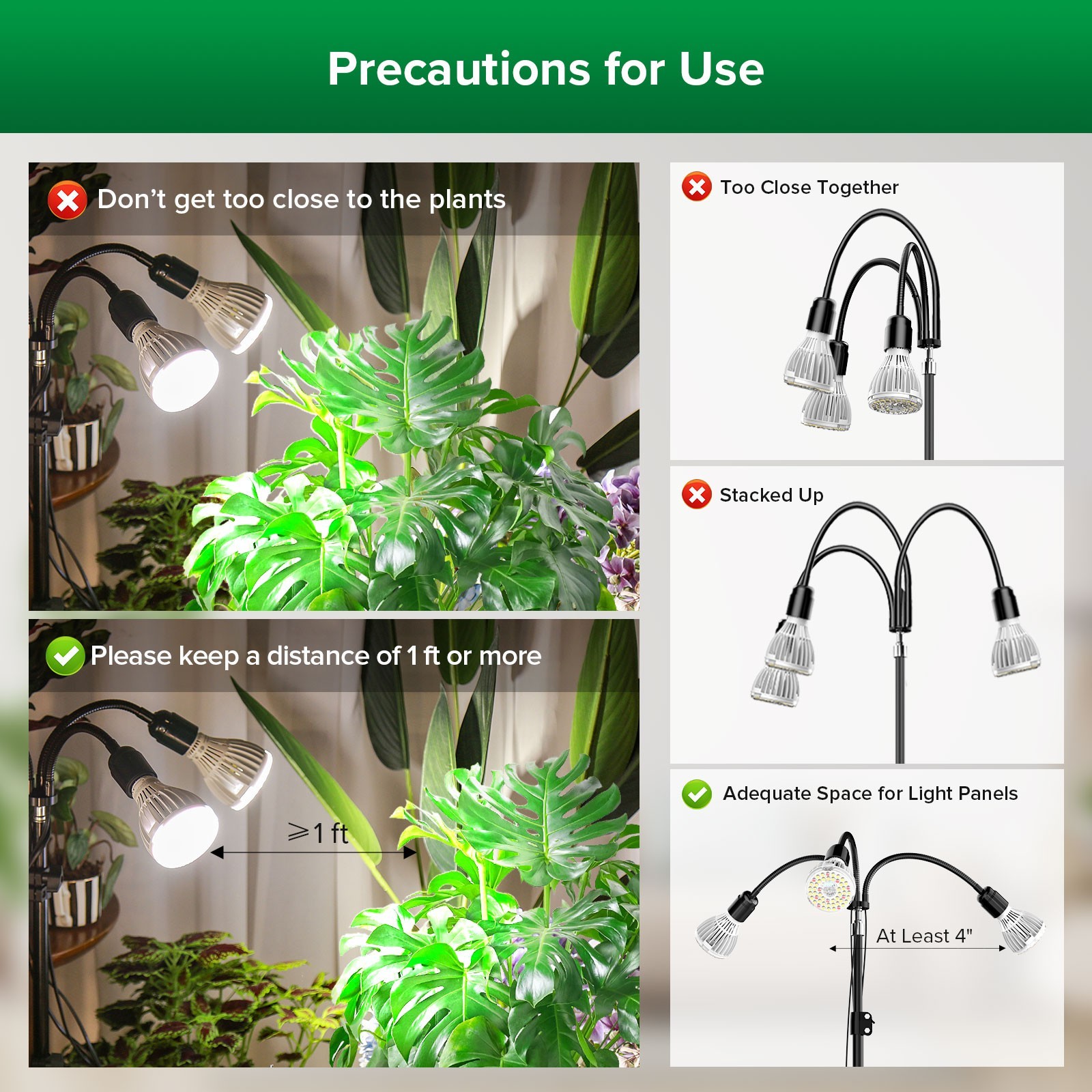 SANSI Upgraded Grow Light 90W=700W Adjustable Tripod Stand 660nm Full Spectrum gallery
