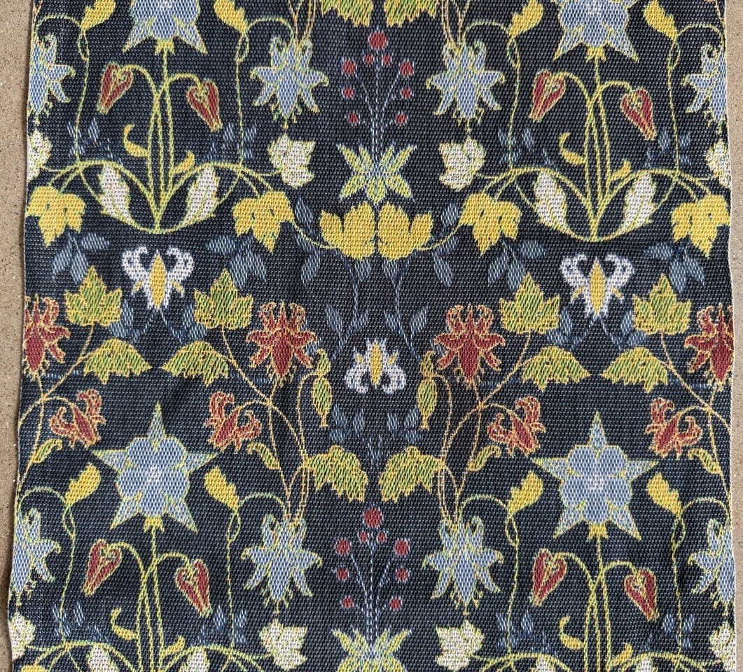 Ekelund Sweden Table Runner Arts & Crafts Botanical Floral Organic Cotton 14x47 gallery
