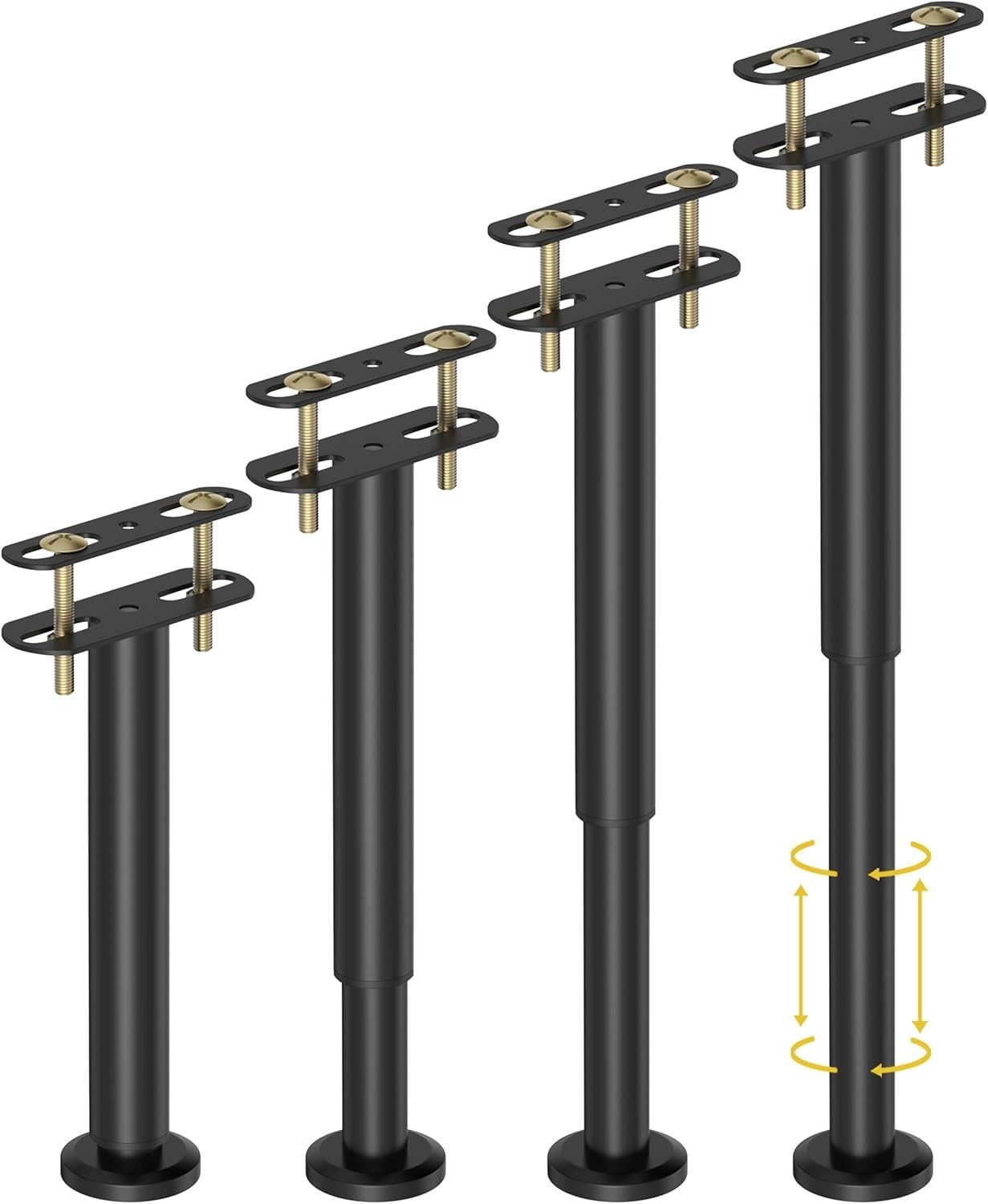 4 Pcs Adjustable Height Bed Support Legs 10-17 inch, Bed Frame Center Support gallery