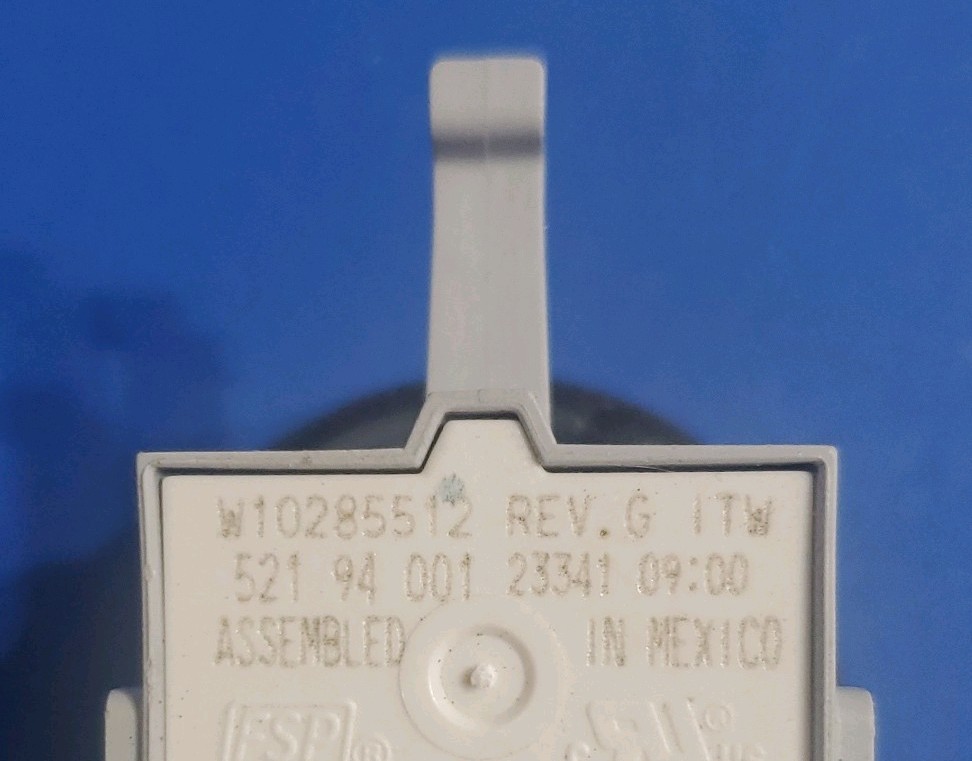 Whirlpool Washer Selector Switch w/Knob W10285512 (REV G) (ES 9) (B1) gallery