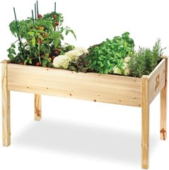 Raised Garden Bed – Elevated Wood Planter Box with Bed Liner