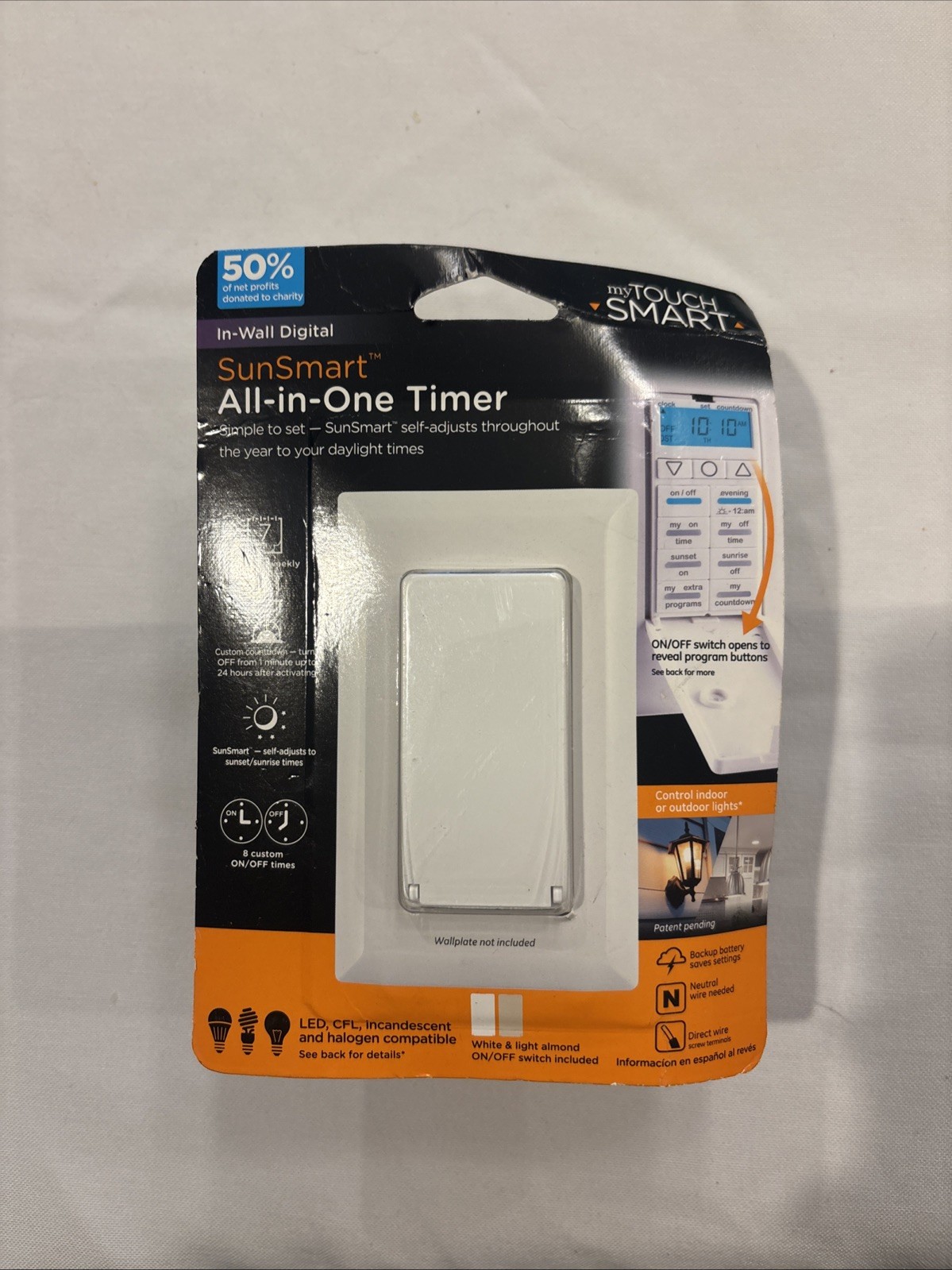 myTouch Smart SunSmart All-in-One Timer - White - Self Adjusts to Daylight Times gallery