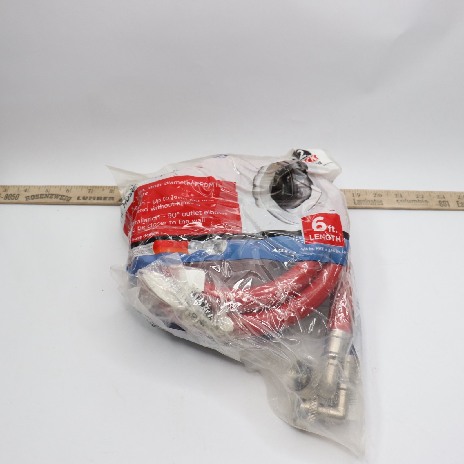 (2-Pk) Homewerks Washing Machine Supply Hose Red/Blue 6 Ft HRBFIL07B gallery