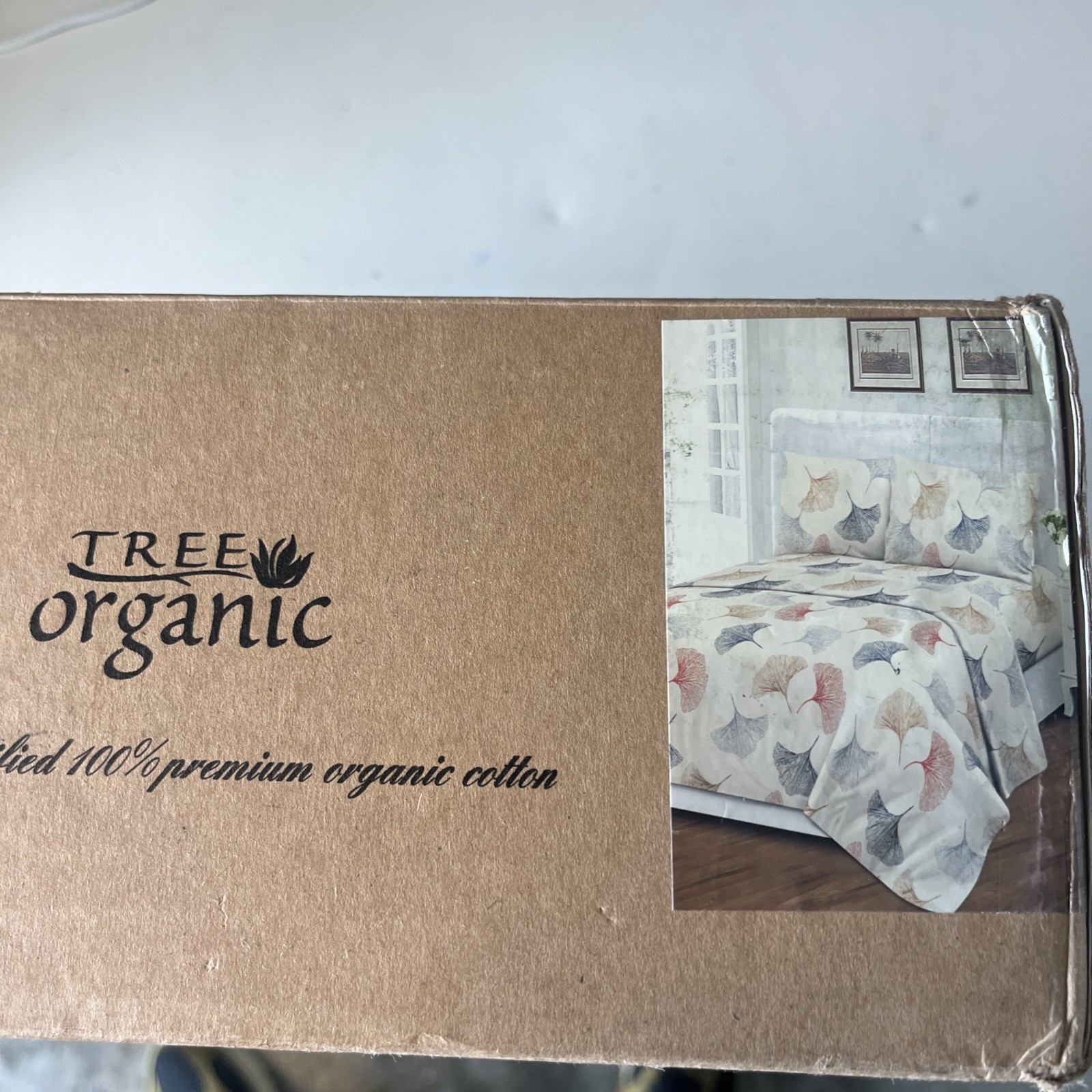 Tree Organic 100% Premium Quality Cotton 2000 Queen Sheet Set Botanical New gallery