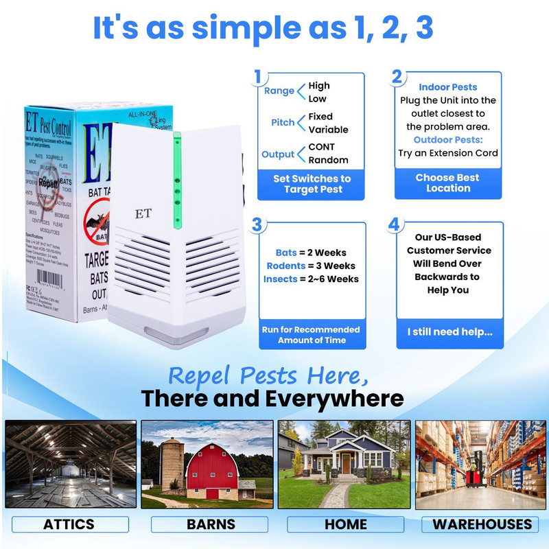 Bat Repeller | Bat Control | 100% Safe | ET Pest Control gallery