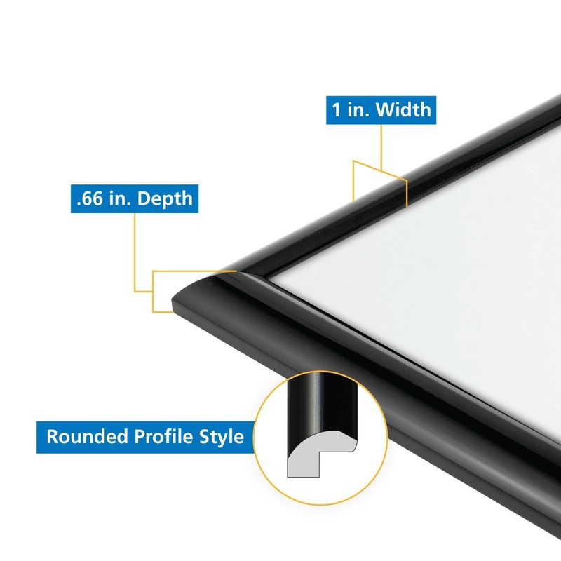 20x30 Rounded Black Poster Frame Wall Art Display Picture Frame gallery