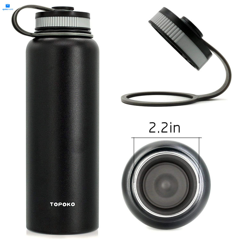 2Pcs Replacement Lid for Hydro Flask Wide Mouth 12, 16, 18, 32, 40 oz Black gallery