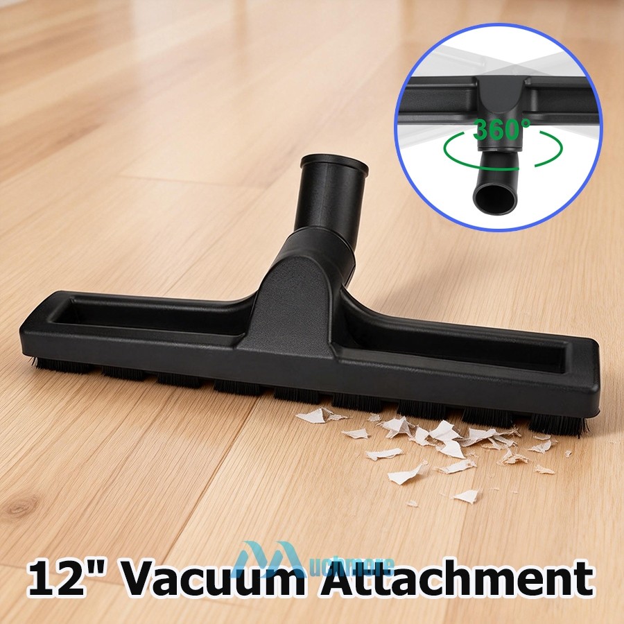 Universal 12" Vacuum Cleaner Attachment 360 Floor Brush Tool 1.25" 1-1/4" 32mm