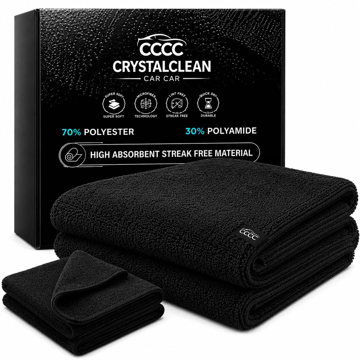 Crystal Clean 1300GSM Car Drying Towel - XL (24x36) Microfiber Towels for Car... gallery
