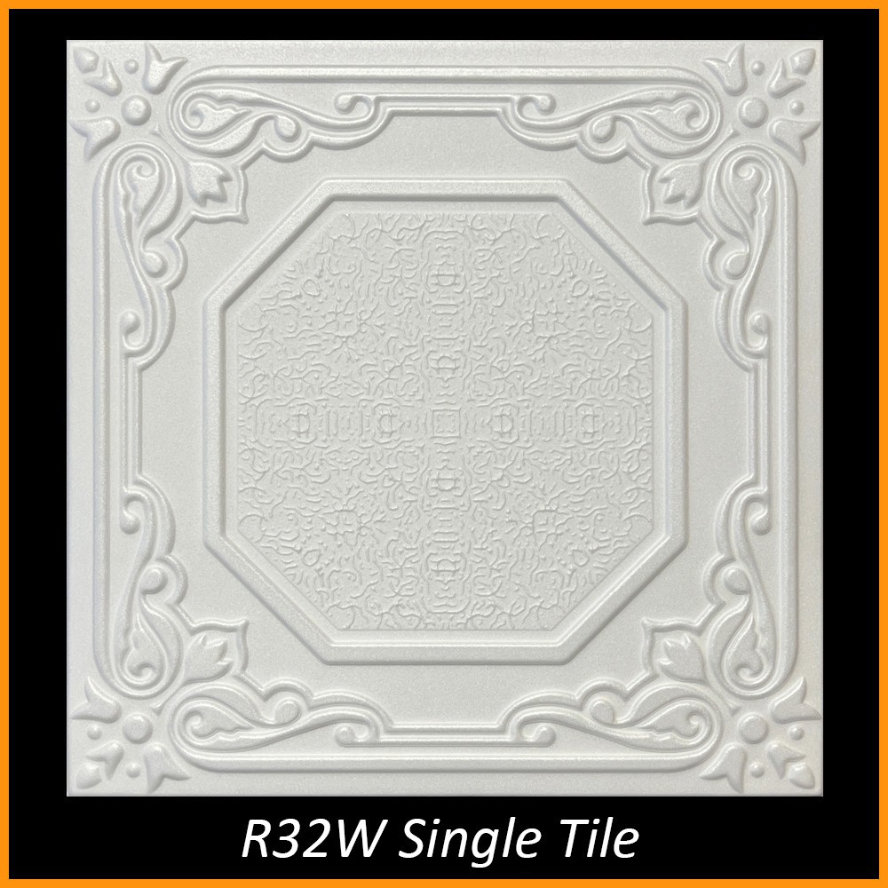 DIY Ceiling Tiles Glue Up Styrofoam 20x20 - R32 White - Pack/104 pcs 274 sq ft gallery