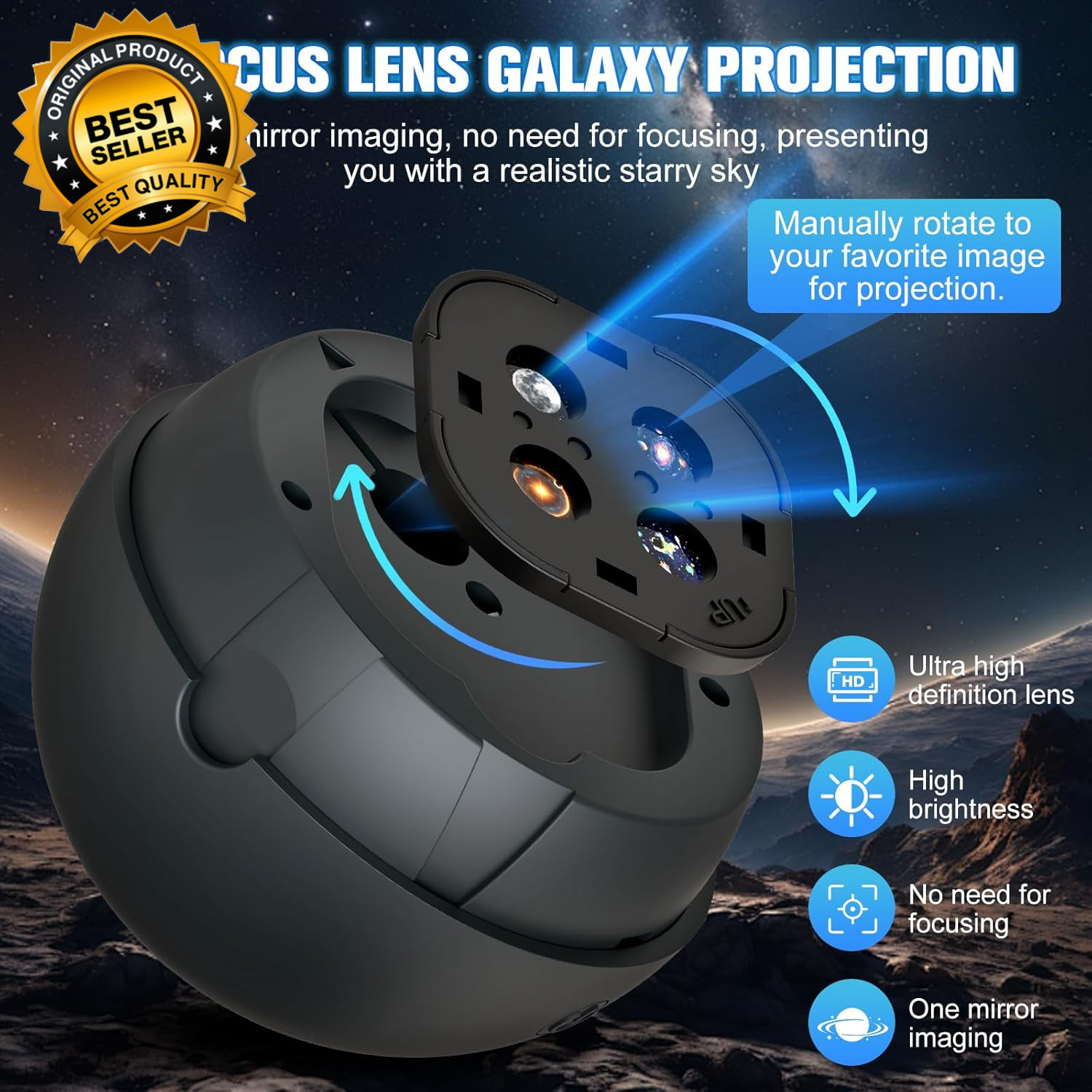 Planetarium Projector for Bedroom, 12 Image Discs, Galaxy Projector Star Night L gallery