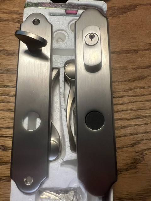 multipoint lock active handle set, nickel, Amesbury truth w/traditional handles gallery