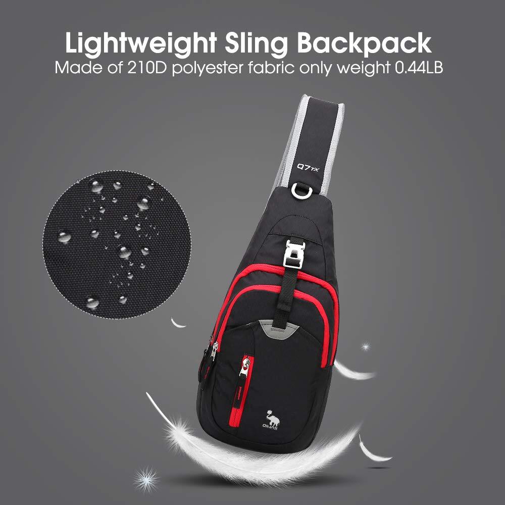 Crossbody Pack Chest Shoulder Sling Backpack One Strap Lightweight Pouch Day ... 5
