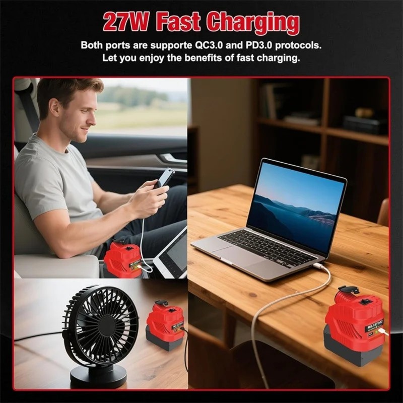 Step Down Converter for Milwaukee 18V with 240W Car Cigarette Lighter Socket gallery