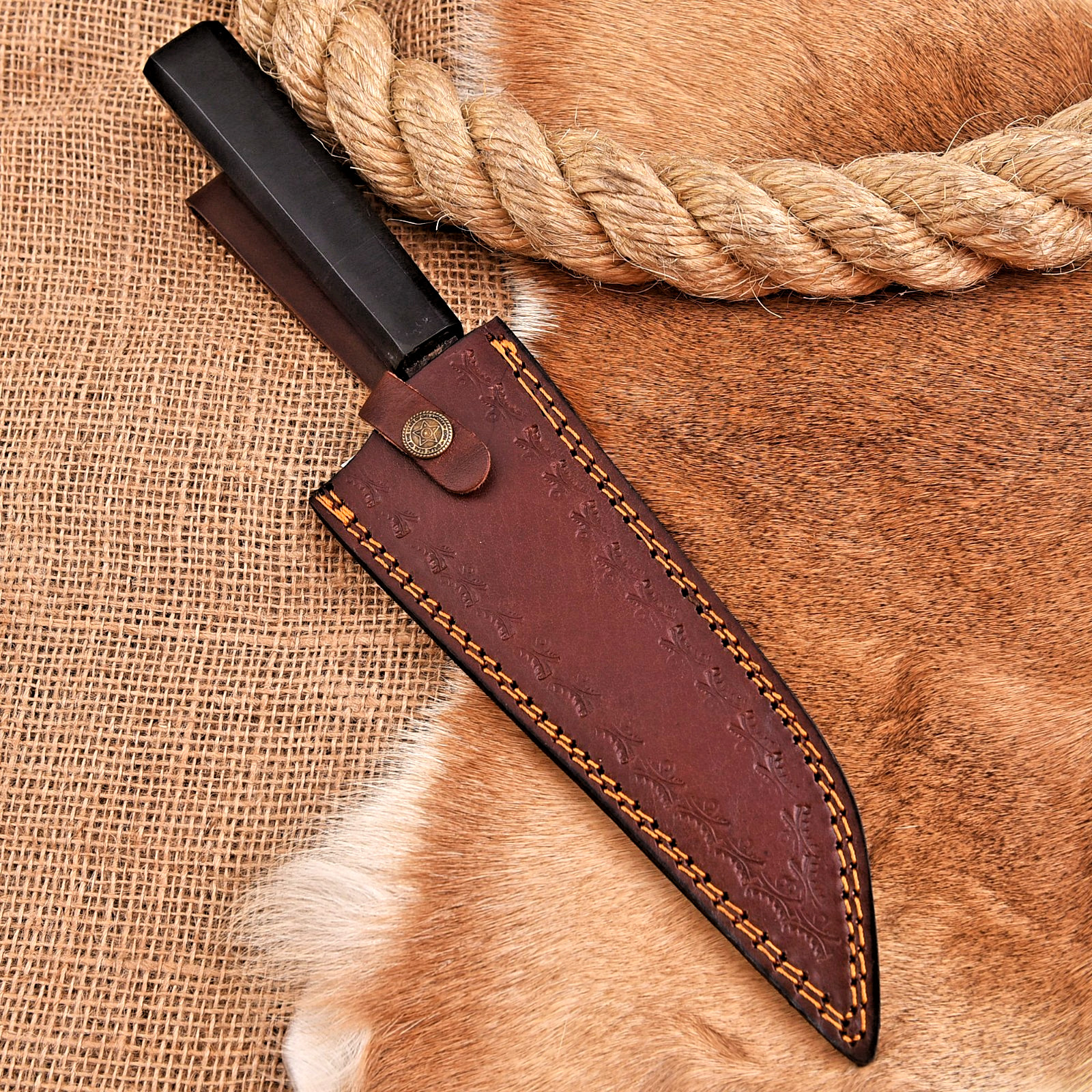 CUSTOM HAND MADE FORGE HIGH CARBON STEEL KITCHEN CHEF KNIFE HH 220 gallery