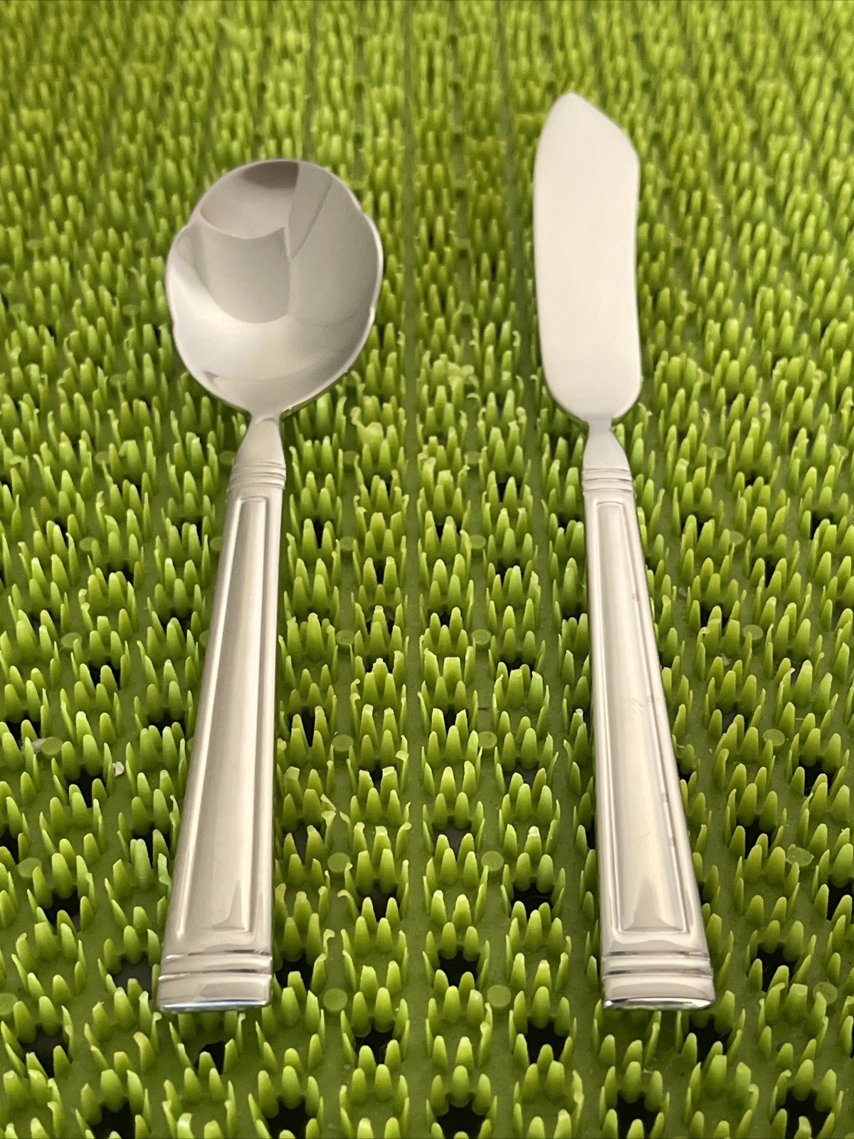 Lenox ESQUIRE Stainless Sugar Spoon & Butter Knife 18/10 NEW Flatware B52N gallery