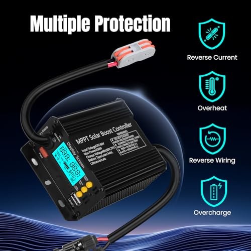 400W Boost MPPT Solar Charge Controller LCD Solar Panel Regulator LCD-400W gallery