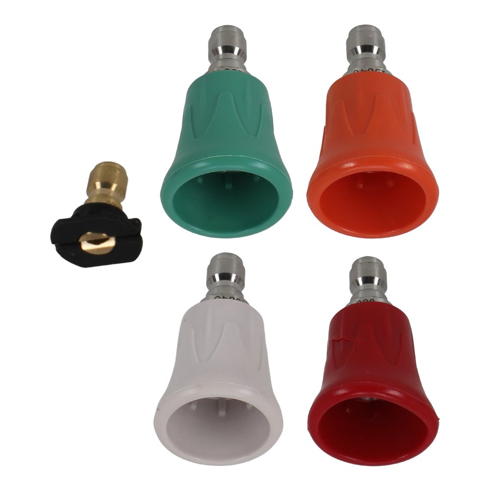 5 Angle Nozzle Tips Kit for Pressure Washer Stainless Steel 1/4" Quick Lock
