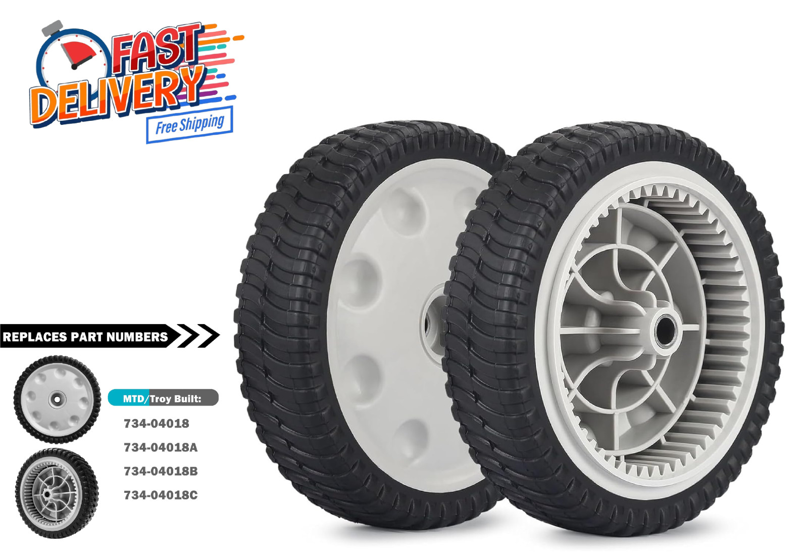 Front Drive Wheels For Troy Bilt 21 Self Propelled Push Lawn Mower Pack of 2 gallery
