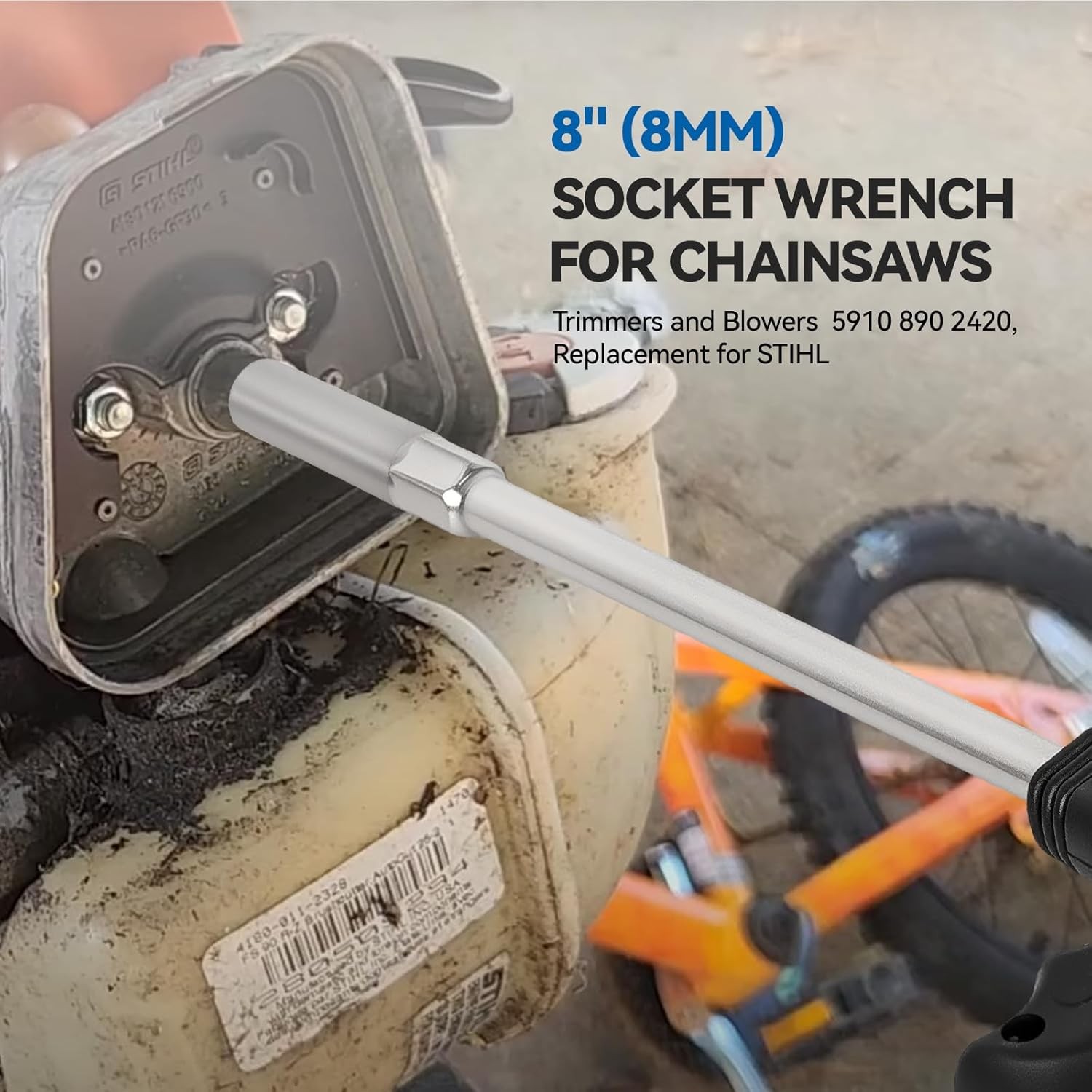 8" (8MM) Socket Wrench for Chainsaws, Trimmers and Blowers 5910 890 2420,Replace gallery