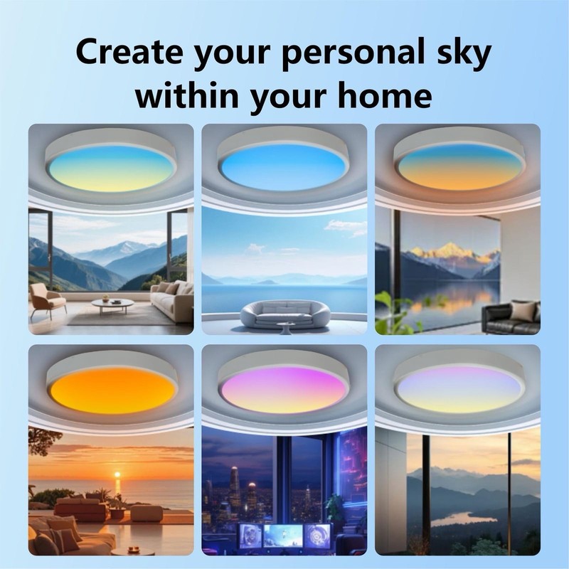 20" LED Sky Scenery Ceiling Light, 80W, Full Spectrum, ETL Certified gallery