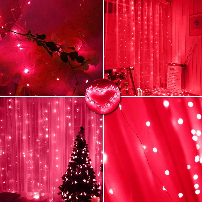 300 Led Curtain Lights Christmas String Lights Backdrop Fairy Lights With Remote gallery