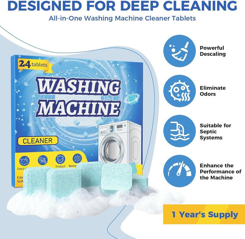 Uproot Clean Washing Machine Cleaner Tablets - 24 Pack for a 12 Month Supply. Fo gallery