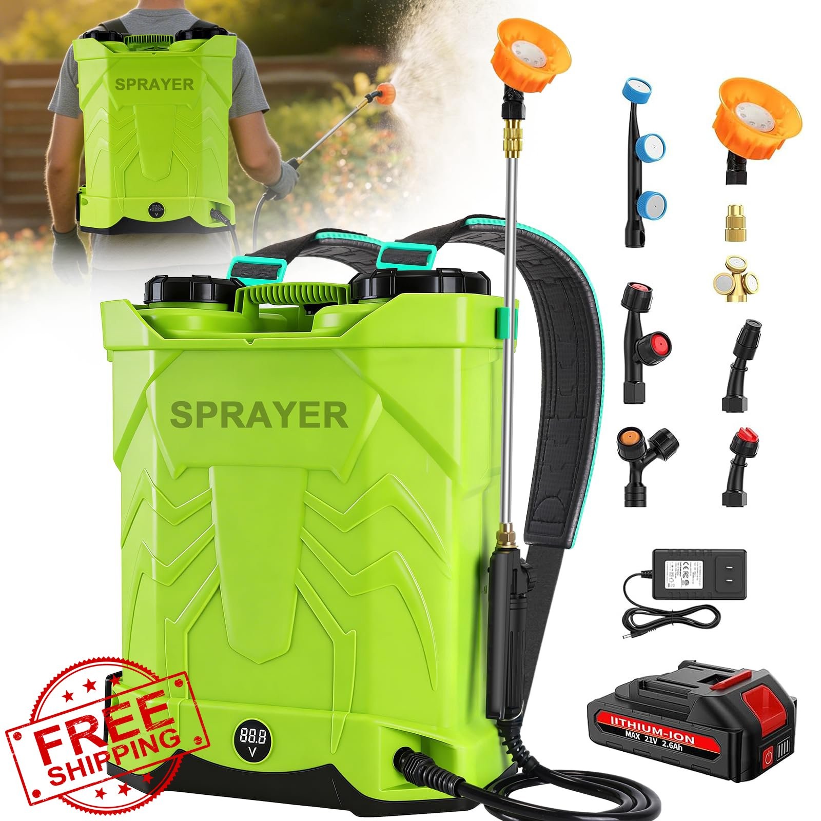 Ublue Backpack Sprayer Green 5.3 Gallon gallery