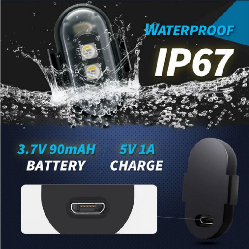 Wireless Magnetic Strobe LED Lights with Remote Control,8 Colors Waterproof gallery