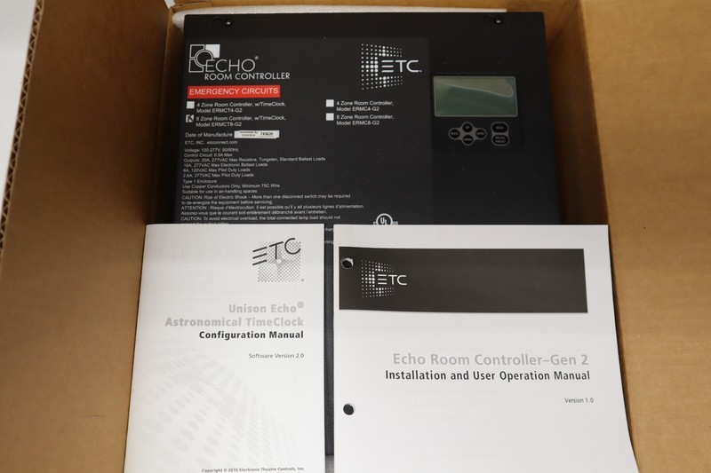 UNISON ETC ERMCT8-G2 ECHO ROOM CONTROLLER 8 ZONES W/ TIME CLOCK - NEW gallery