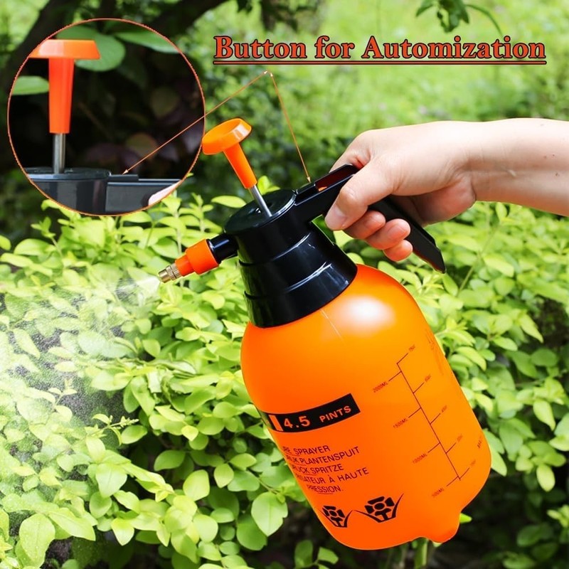 2 Pack Handheld Pump Sprayer, Garden Pressure Water Spray Bottle with Adjusta... gallery