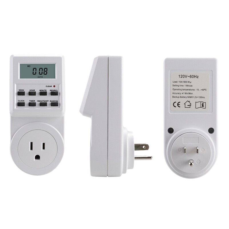 Programmable Electrical Plug-in Power Socket Timer Switch Outlet Time 50Hz/60Hz gallery