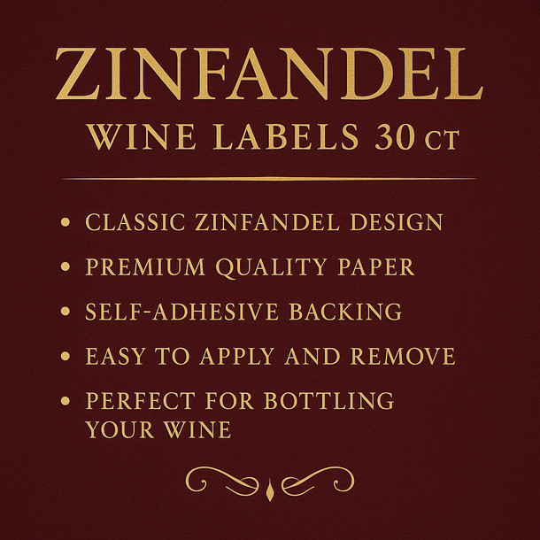 LD Carlson Zinfandel Wine Labels 30 ct gallery