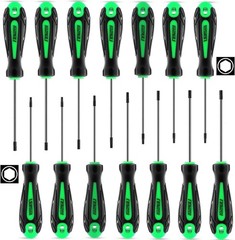 14Pcs Mini Hex Screwdriver Set, Metric(0.9Mm-3Mm) SAE(0.035″-1/8) Hex Allen Wren