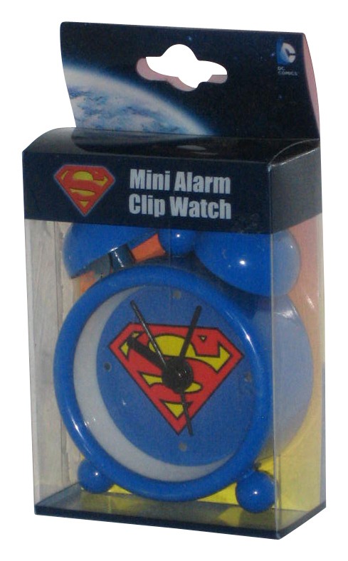 DC Comics Superman Mini 2-Inch Blue Alarm Clip Accutime Watch gallery