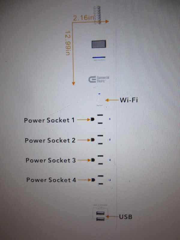 CE 3 ft 4-Outlet White Surge Protector Smart with USB Powered by Hubspace gallery