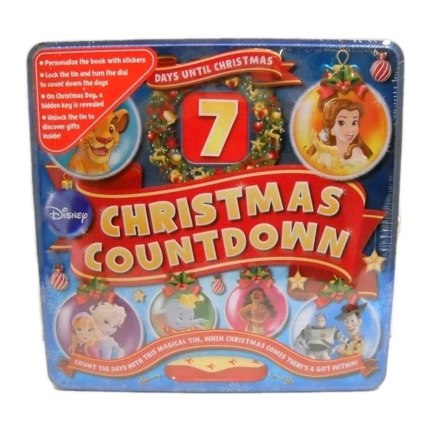 Disney 7 Day Countdown to Christmas Brand New Sealed Tin Advent Calendar gallery