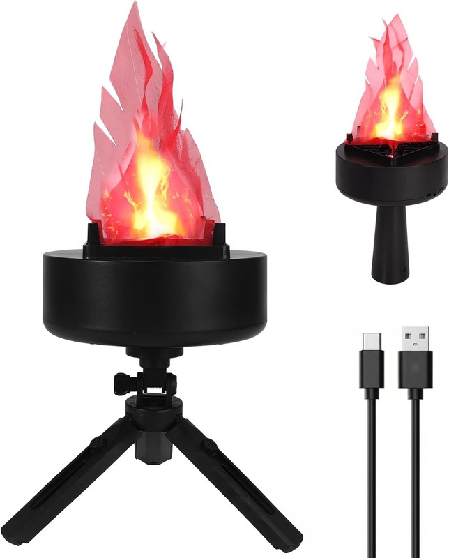 3D Fake Flame Light Flameless Fire Lamp Realistic LED Flickering Flame Effect gallery