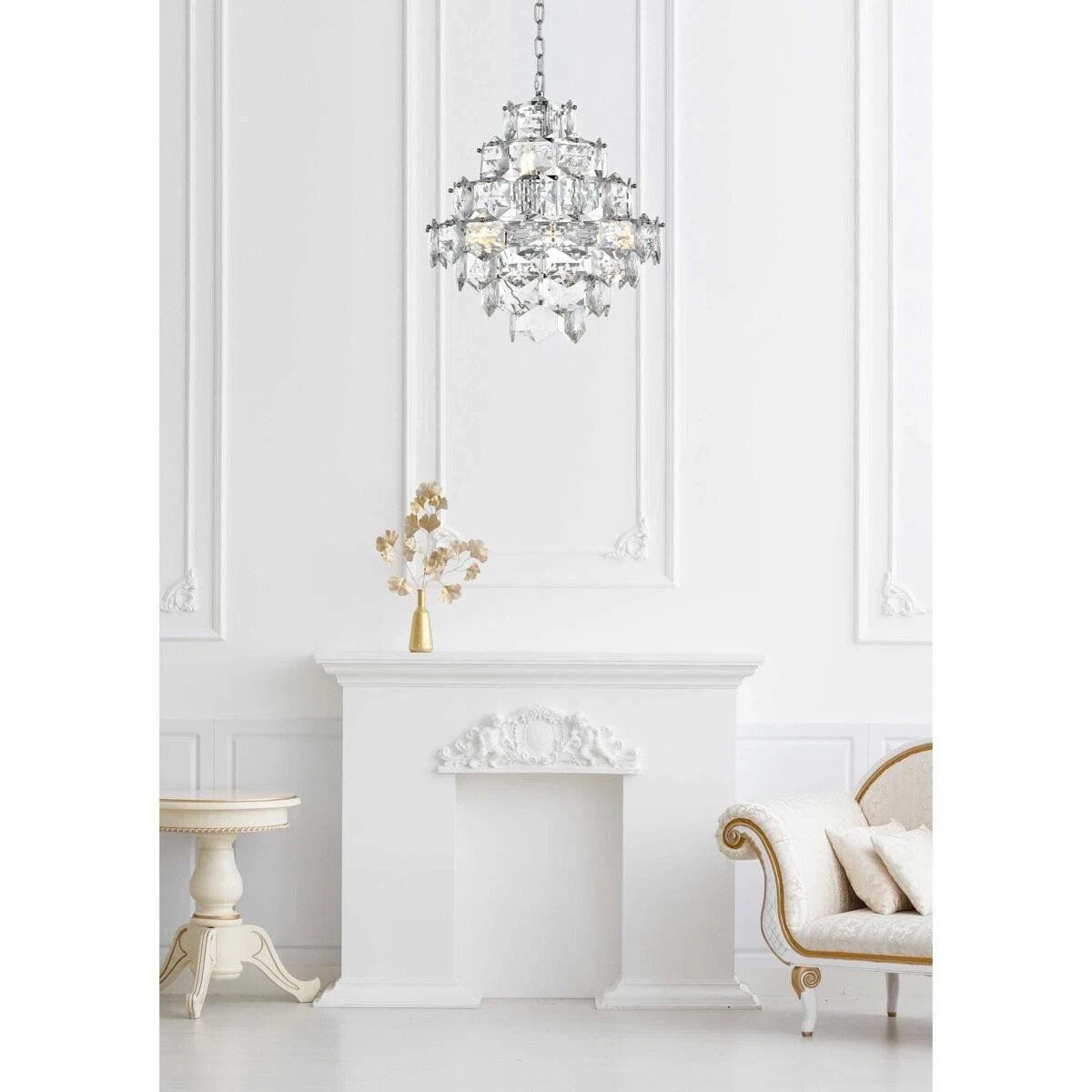 Crystal Chandelier Light Fixture Chrome High Quality Foyer Living Room Bedroom gallery