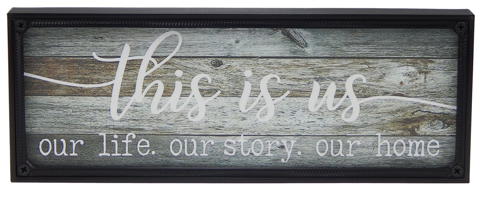 This Is Us Our Life Story Home Rustic Farmhouse Sign Shelf Sitter Decor for Wall gallery