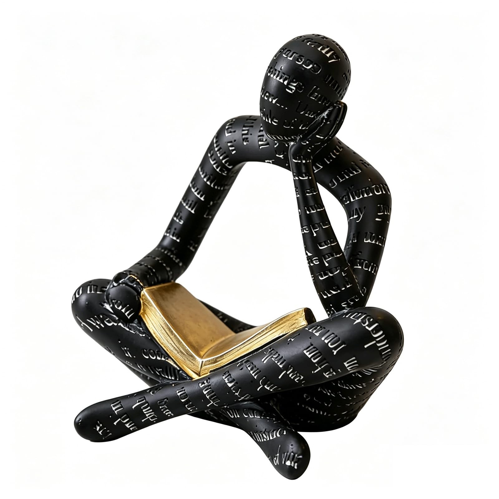 Bookshelf Decor Thinker Statue, Modern Decor for Shelves, Abstract Art Readin... gallery