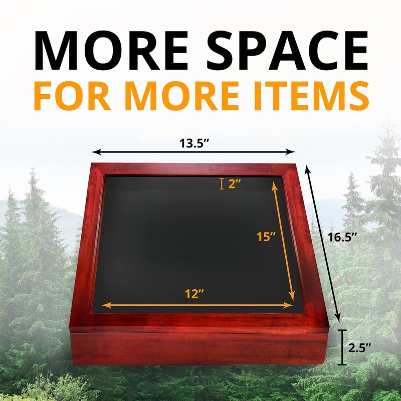 12x15 Large Shadow Box Frame, Deep Display Case, Red, Picture Frame, Graduati... gallery